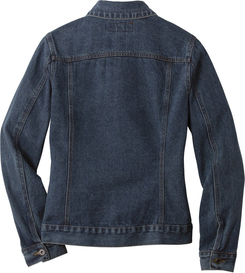 Rear View of Denim Port Authority Women's Denim Jacket. L7620