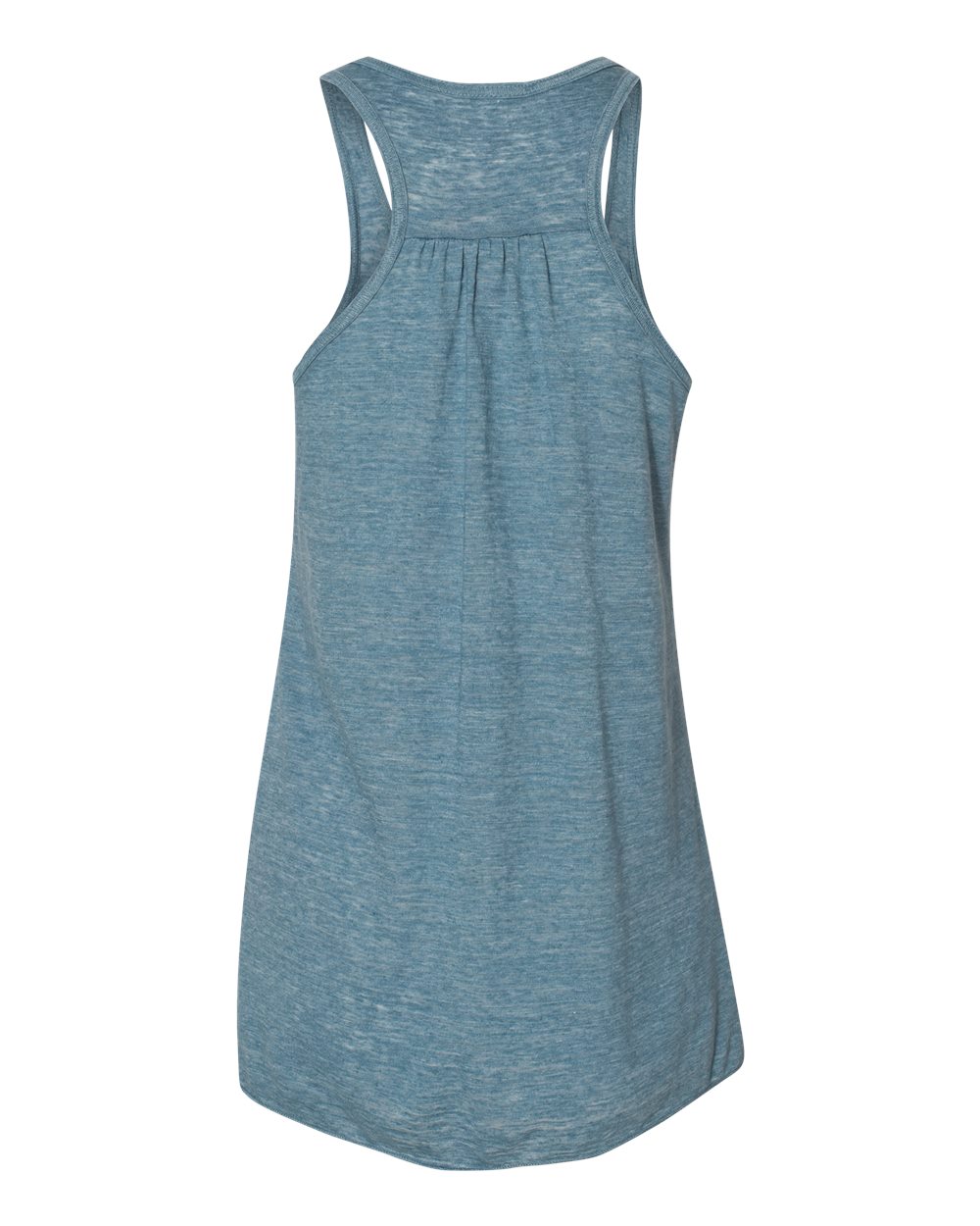 Front View of Denim Slub Women's Flowy Racerback Tank - 8800