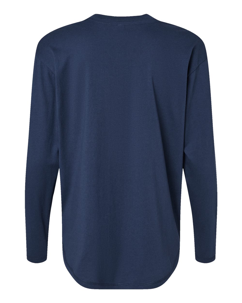 Front View of Denim Women's Fine Jersey Long Sleeve Tee - 3508