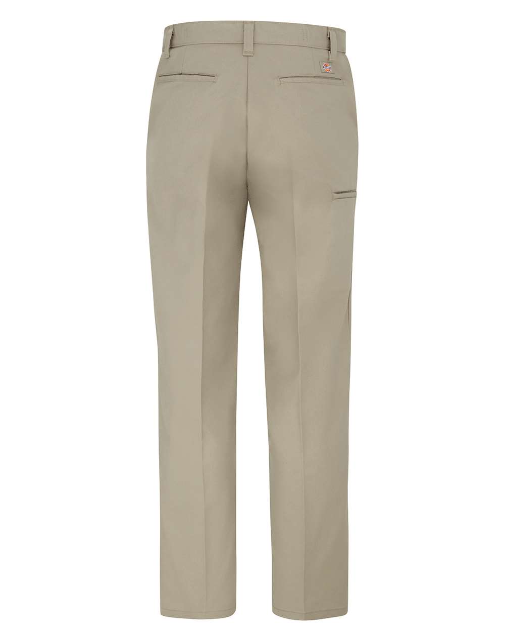 Front View of Desert Sand - 37 Unhemmed Premium Industrial Flat Front Comfort Waist Pants - Extended Sizes - LP70EXT