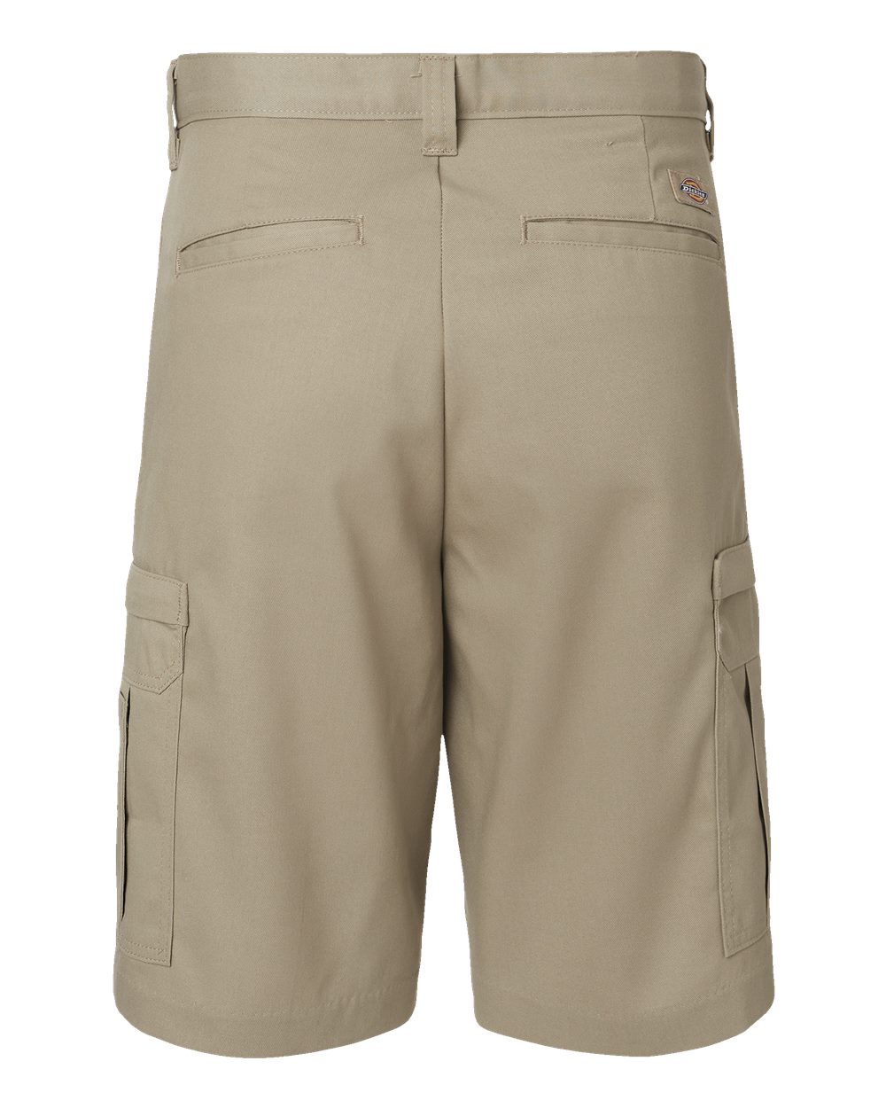 Rear View of Desert Sand Premium 11" Industrial Cargo Shorts - Extended Sizes - LR42EXT