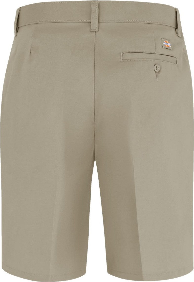 Rear View of Desert Sand Women&#39;s Flat Front Shorts - FR22
