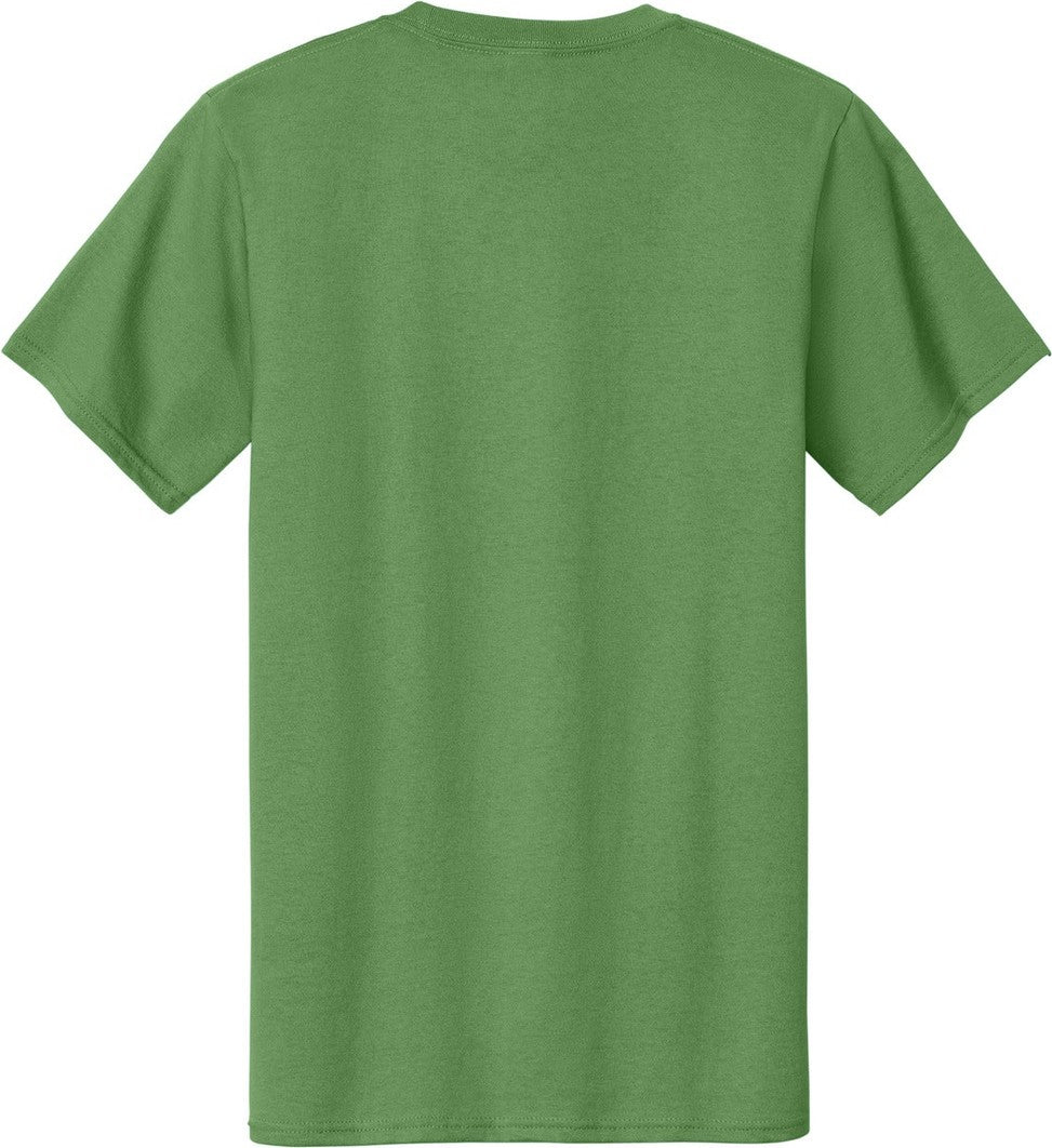 Front View of Dill Green Port & Co Tall Essential Tee. PC61T