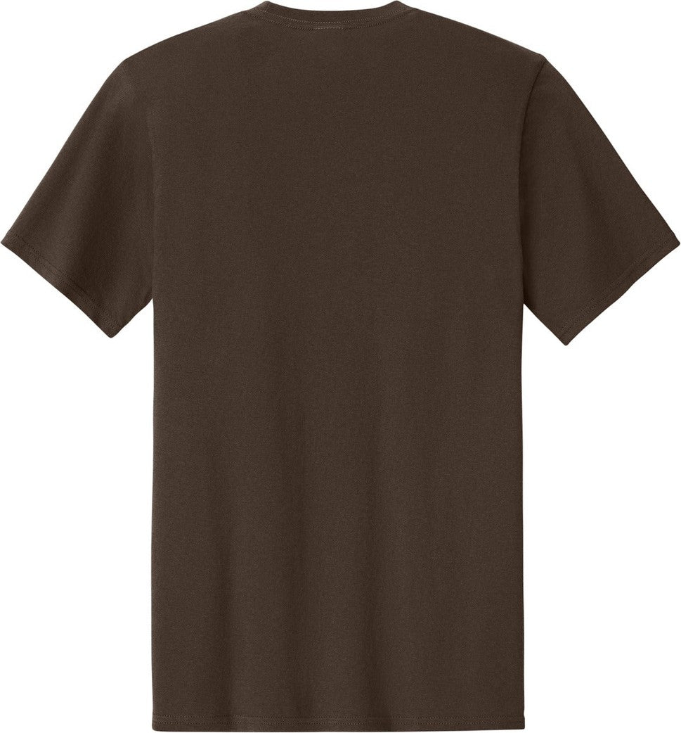 Rear View of DkChocBrn Port & Co Easy Cotton Tee PC43