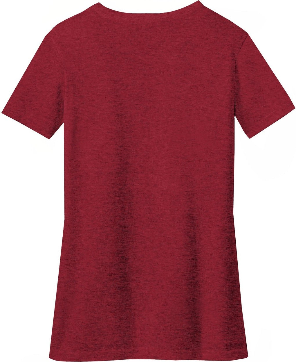 Rear View of Dp Royal Fleck District Women's Perfect Blend CVC V-Neck Tee. DM1190L