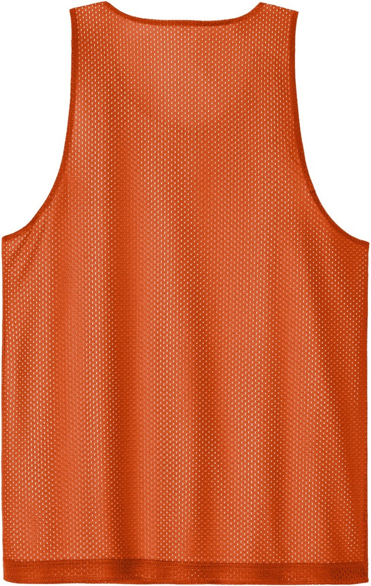 Front View of DpOr/White Sport-Tek PosiCharge Reversible Mesh Tank ST5000