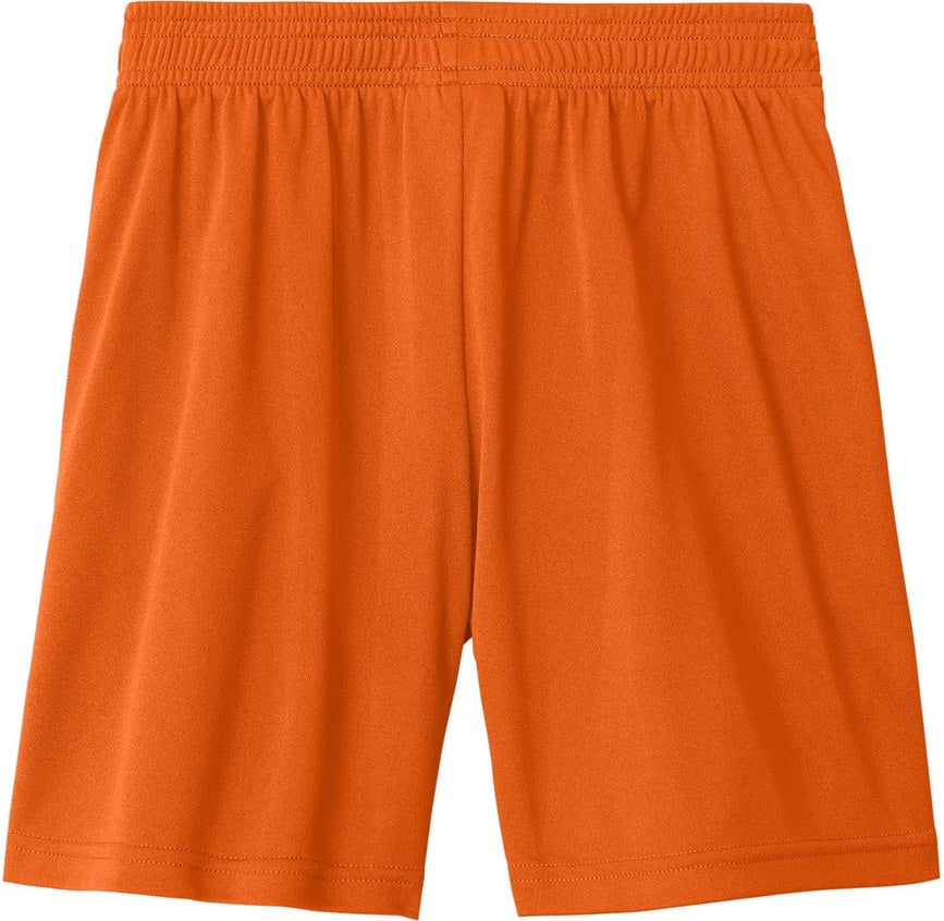 Rear View of DpOr/White Sport-Tek Youth Competitor United 5" Short YST103