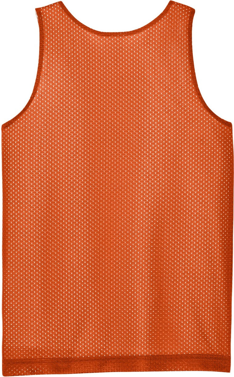 Front View of DpOr/White Sport-Tek Youth PosiCharge Reversible Mesh Tank YST5000