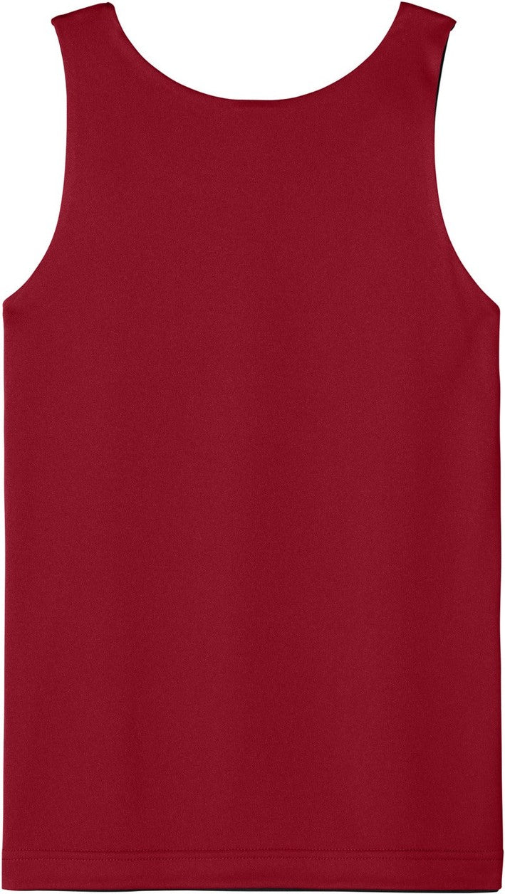 Front View of DpRd/Blk Sport-Tek Youth PosiCharge Competitor Rev Tank YST551