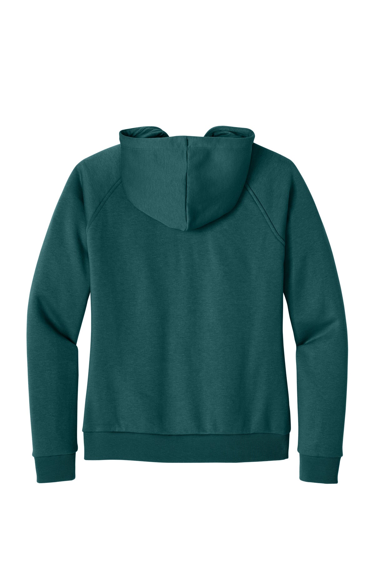 Front View of DpSeaGreen Allmade Women's Organic CVC Fleece Full-Zip Hoodie AL5003