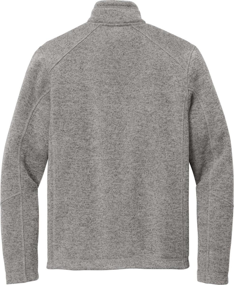 Rear View of DpSmkHthr Port Authority Arc Sweater Fleece 1/4-Zip F426