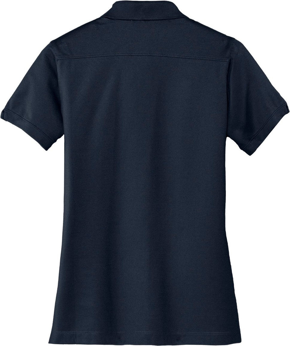 Front View of Dress Blue Nvy Port Authority Women's Stretch Pique Polo. L555
