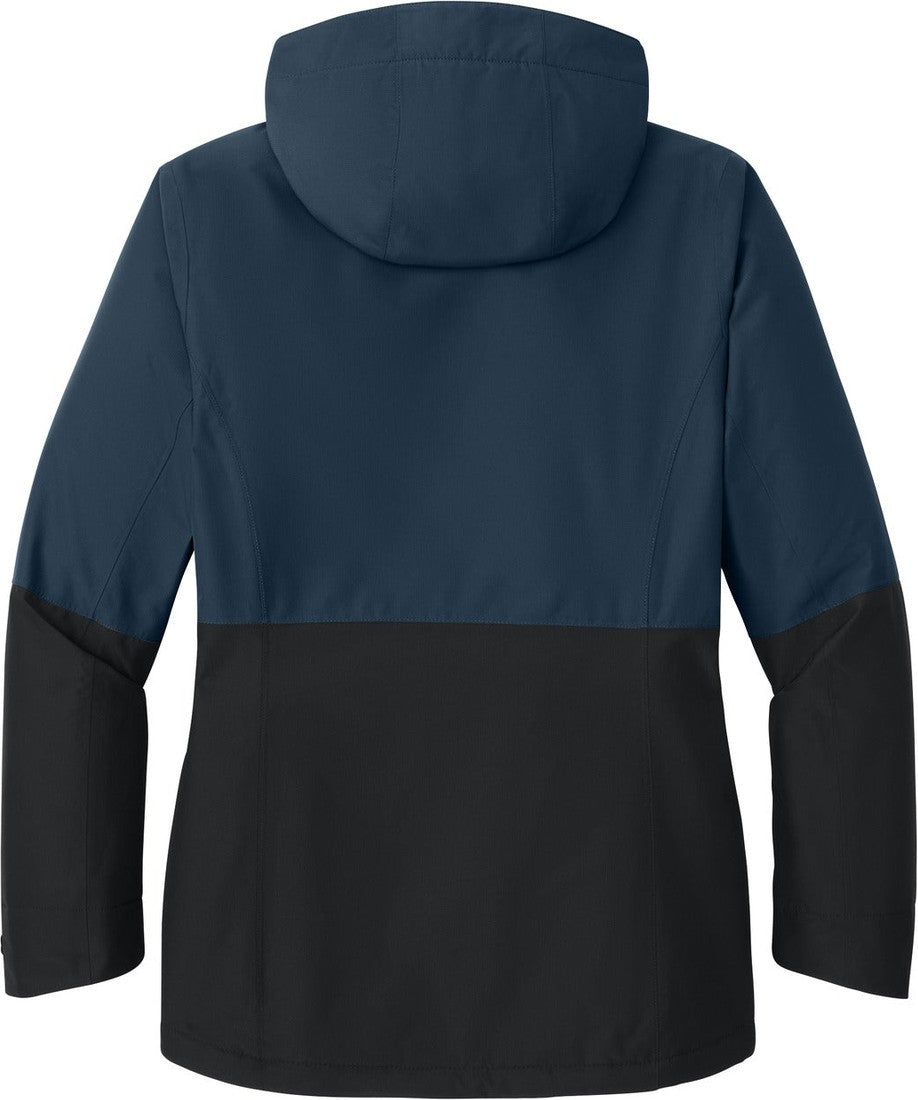 Front View of DsBNv/DpBk Port Authority Women's Insulated Heavy Ripstop Jacket L721