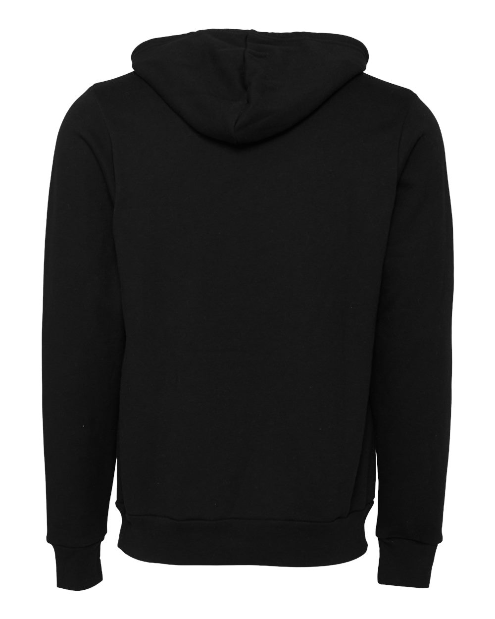 Front View of DTG Black Sponge Fleece Hoodie - 3719