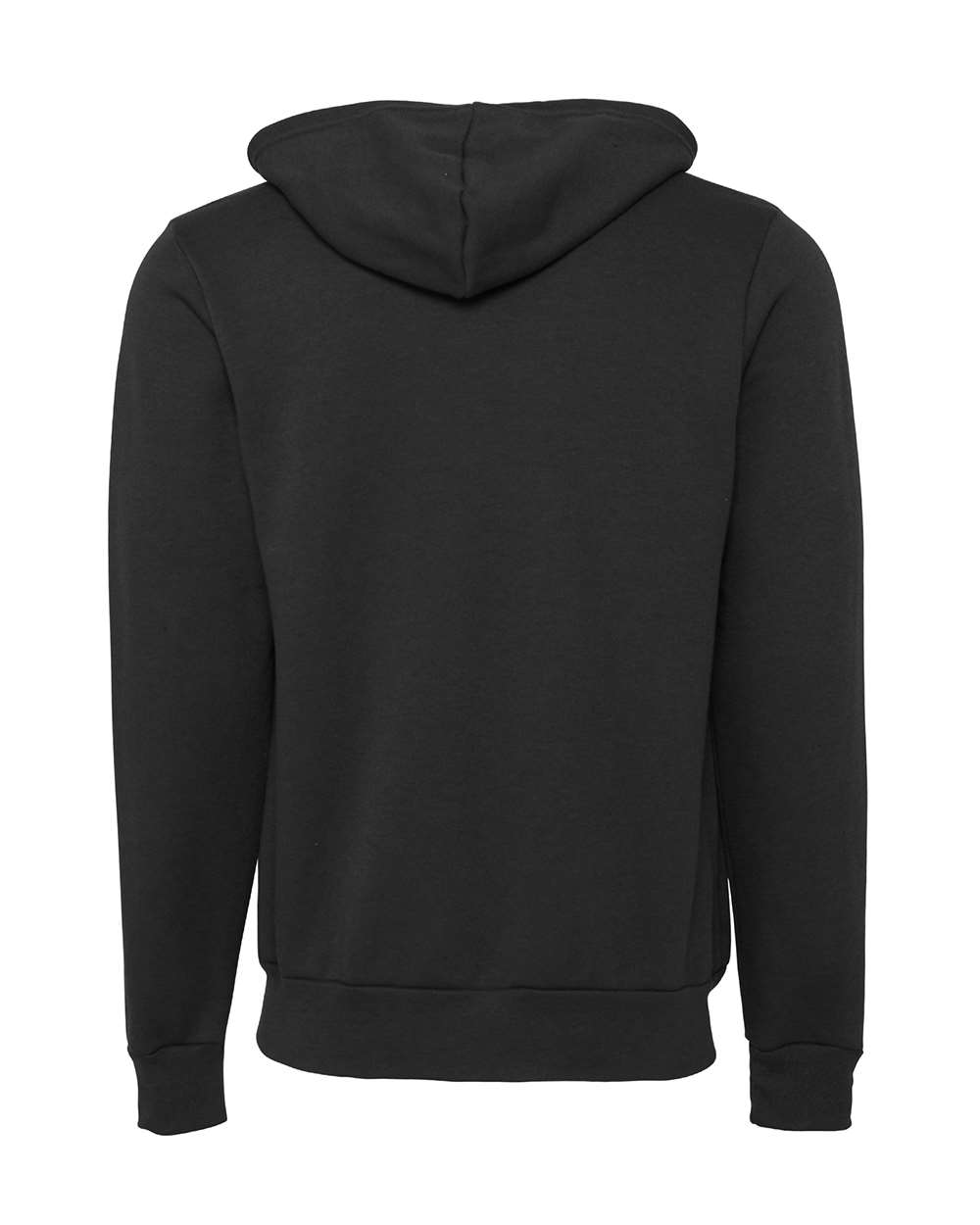 Front View of DTG Dark Grey Sponge Fleece Full-Zip Hoodie - 3739