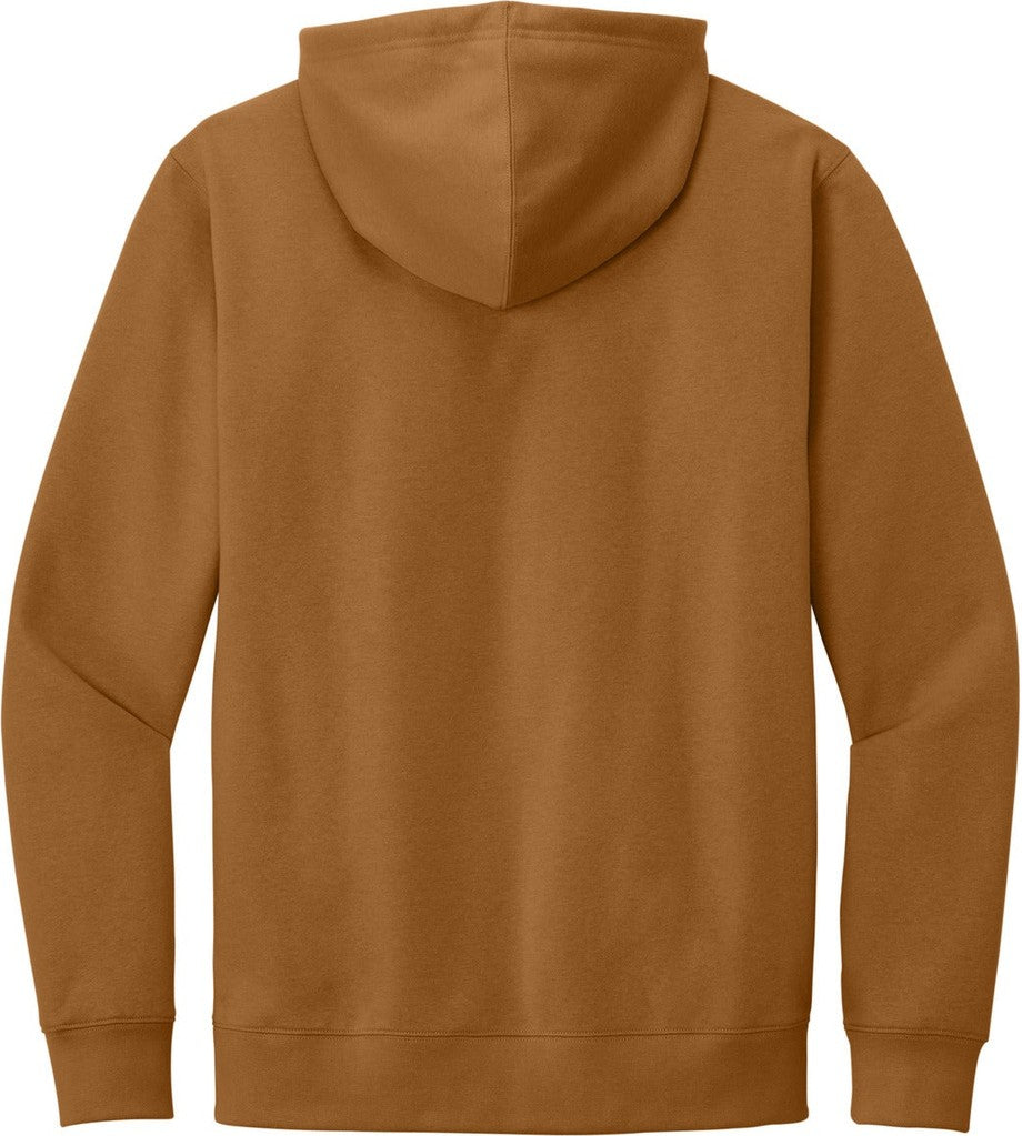 Front View of Duck Brown District V.I.T. Fleece Hoodie DT6100