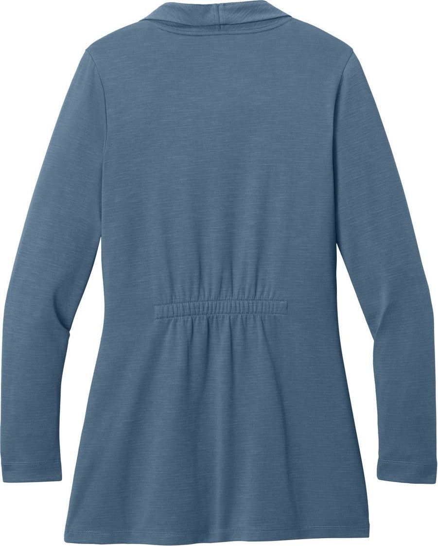 Front View of DuskBlue Port Authority Women's Breakwater Open Cardigan LK820
