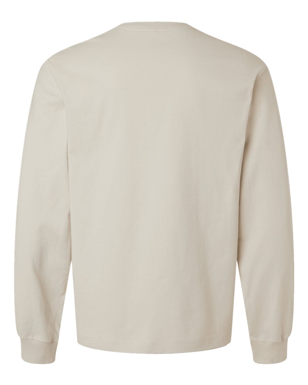 Rear View of Dust 7.5 oz Heavyweight Long Sleeve Tee - 4651