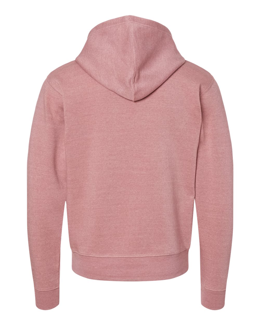 Front View of Dusty Rose Triblend Triblend Fleece Hooded Sweatshirt - 8871