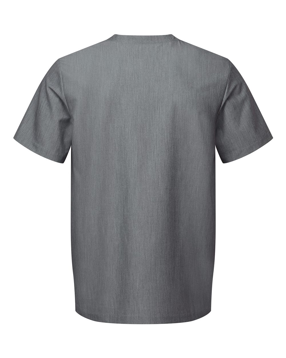 Rear View of Dynamo Grey Limitless V-Neck Stretch Scrub Top - NN200