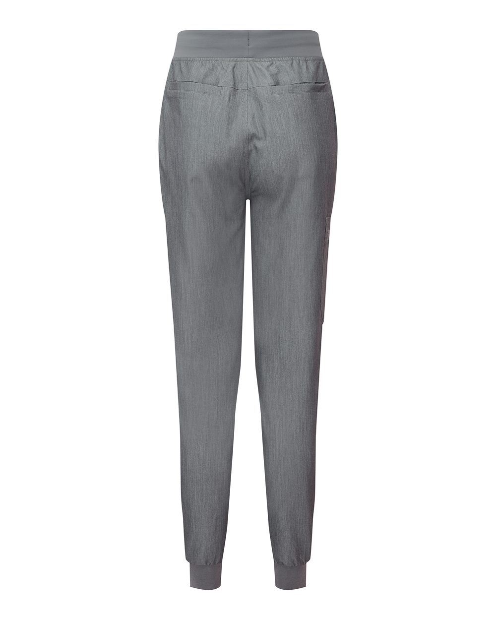 Rear View of Dynamo Grey Women's Energized Stretch Jogger Scrub Pants - NN610