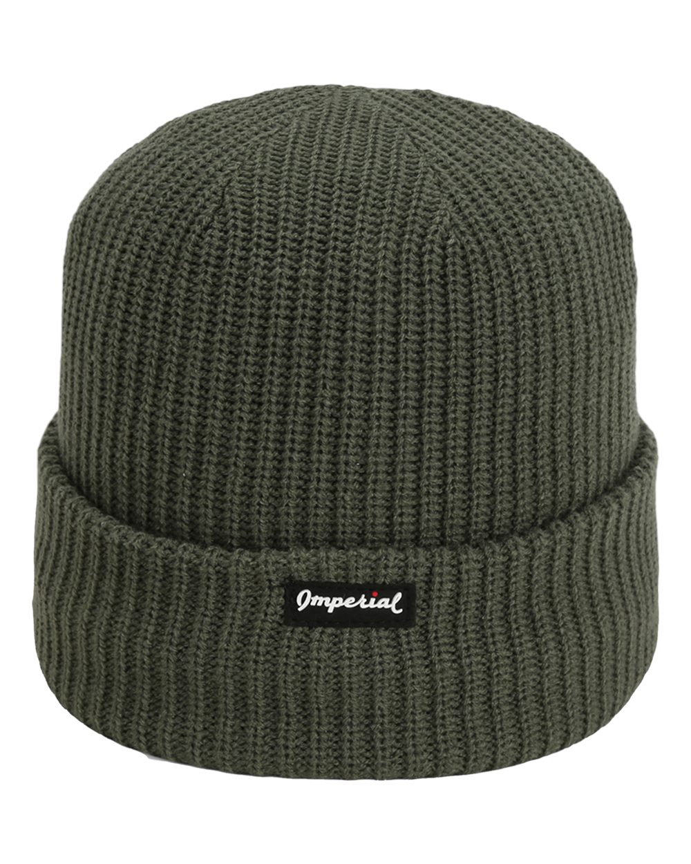 Rear View of Earth Green The Mogul Cuffed Beanie - 6020