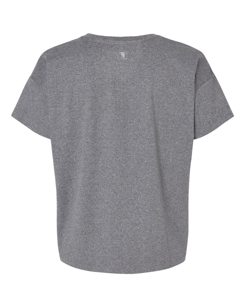 Front View of Ebony Heather Women's Sport Soft Touch T-Shirt - CHP130