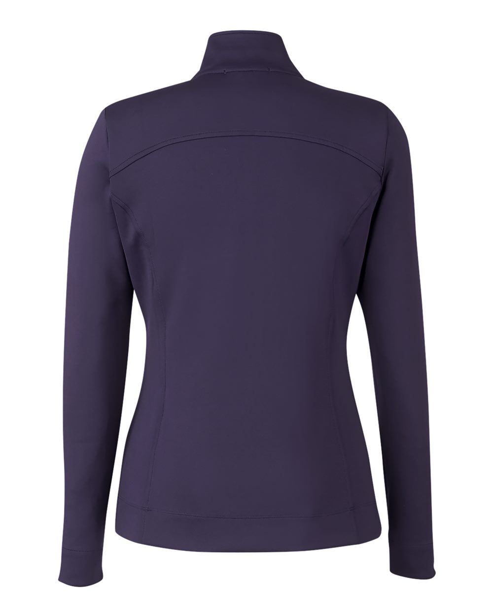 Rear View of Eclipse/ White Women&#39;s Wells Quarter-Zip Tech Pullover - F12250