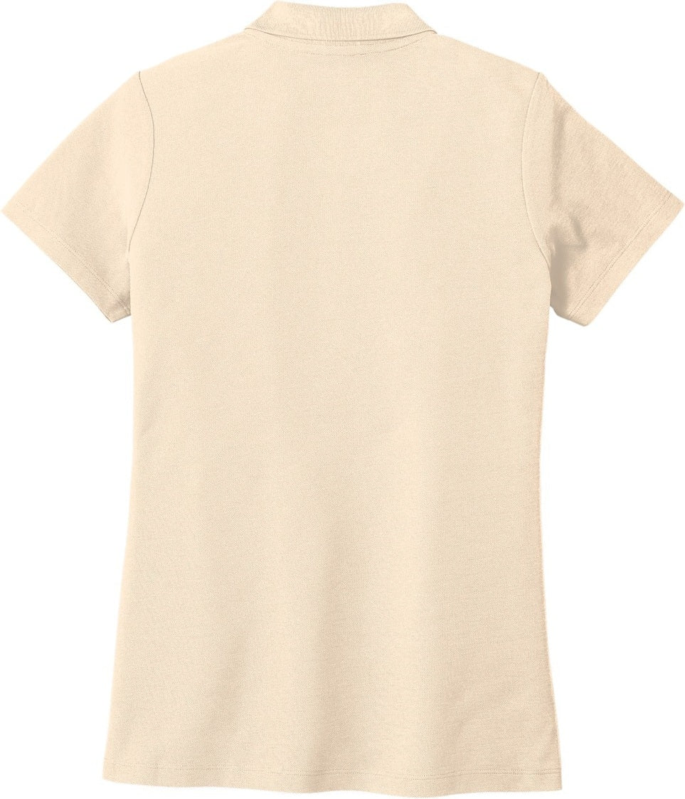 Rear View of Ecru Port Authority Women's SuperPro React Polo. LK810