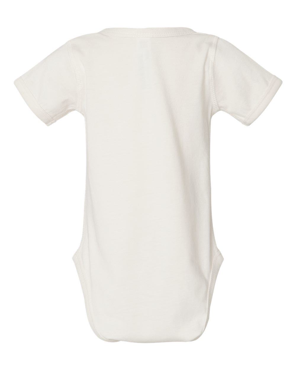 Rear View of Eggshell Infant Bamboo Bodysuit - 4425 plain