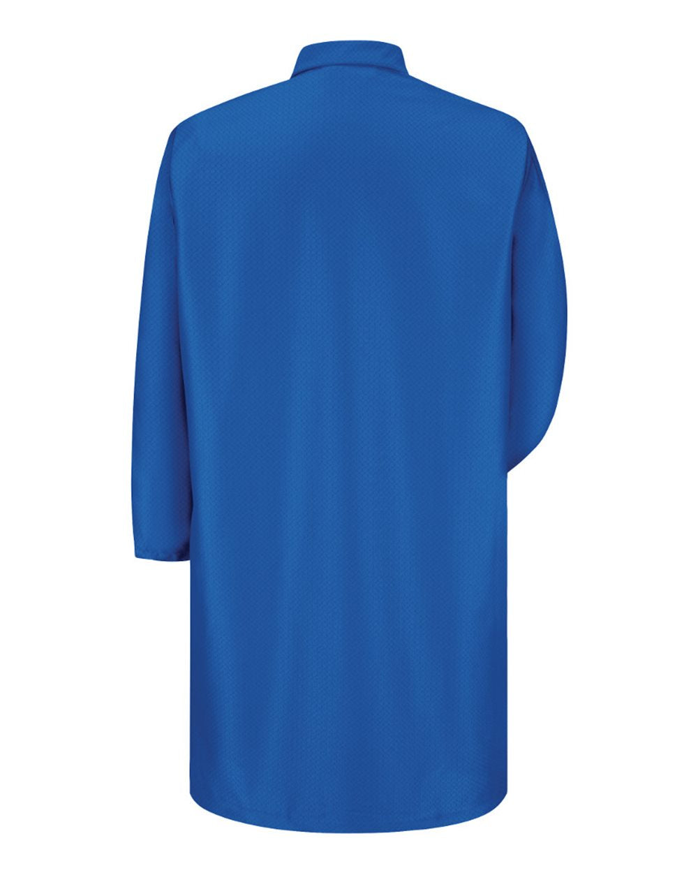 Front View of Electric Blue ESD/Anti-Stat Teach Coat - KK28