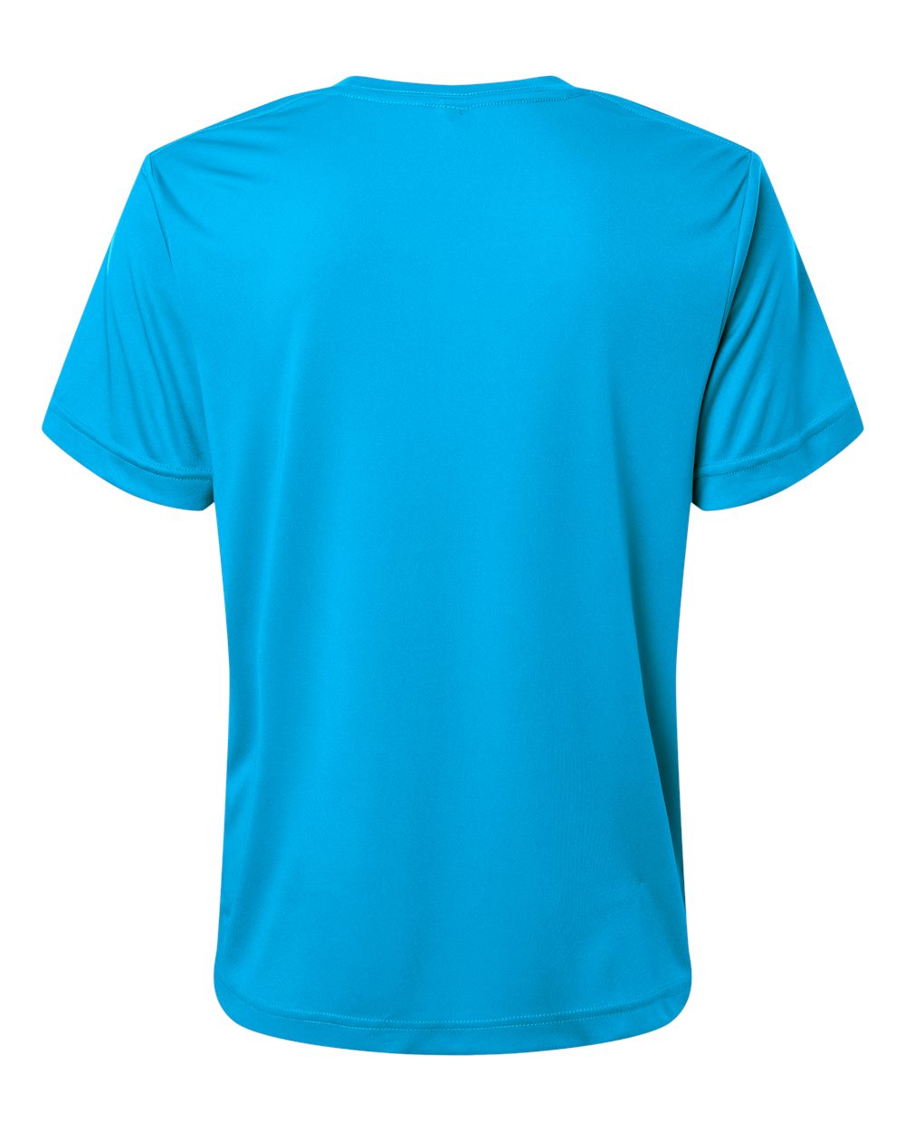 Rear View of Electric Blue Women's Capital Performance T-Shirt - CE10W plain