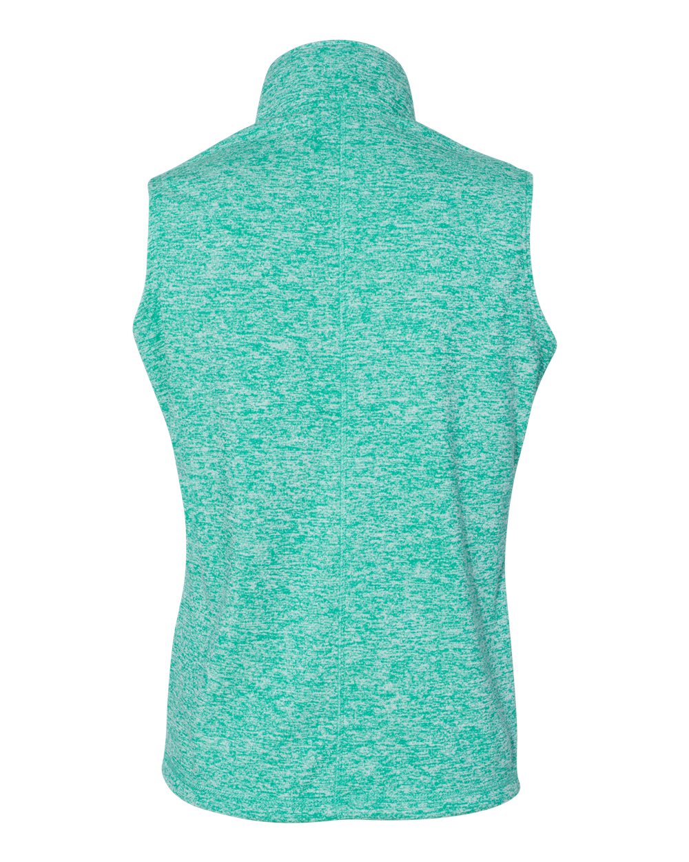 Rear View of Emerald/ Neon Yellow Women’s Cosmic Fleece Vest - 8625