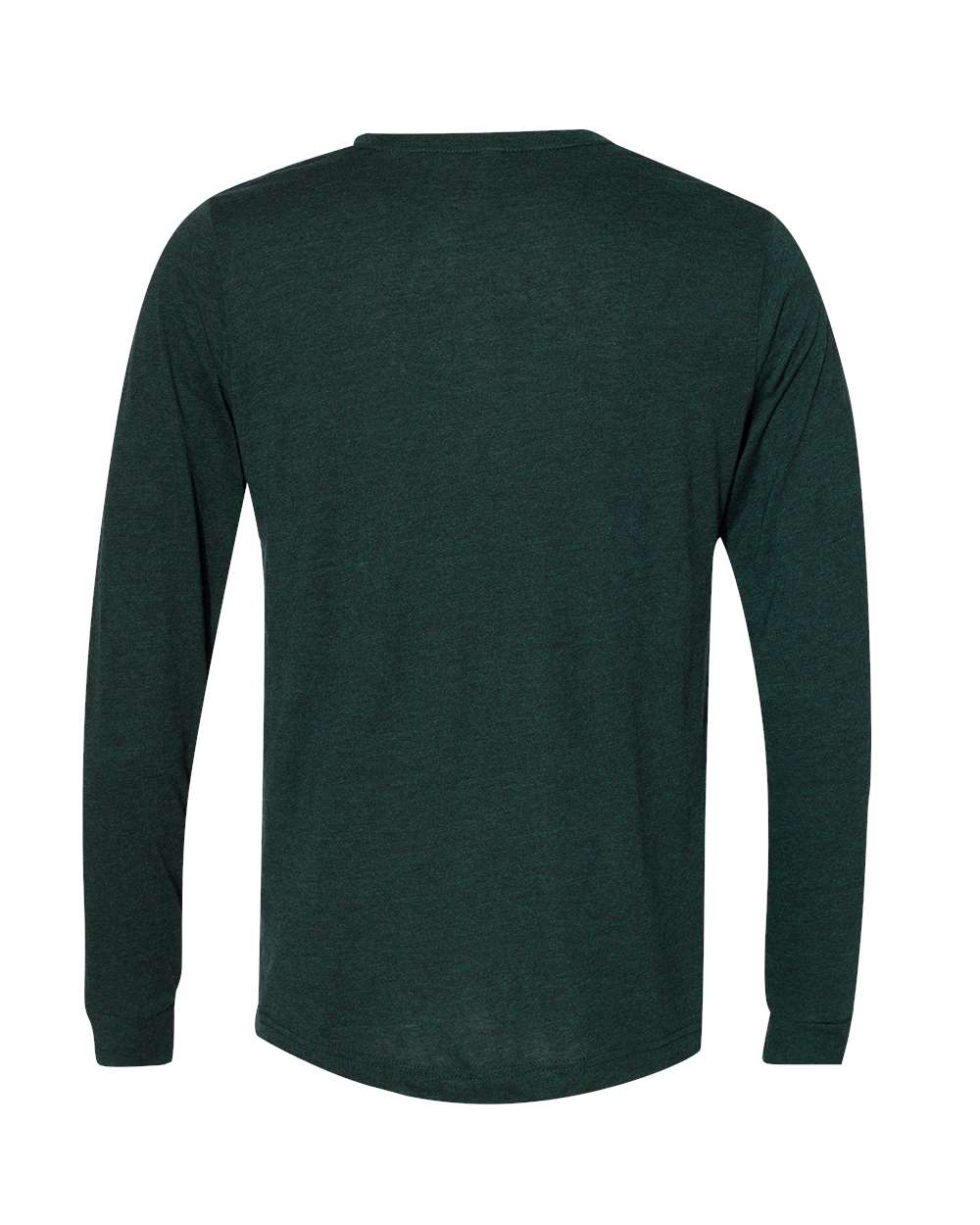 Front View of Emerald Triblend Triblend Long Sleeve Tee - 3513