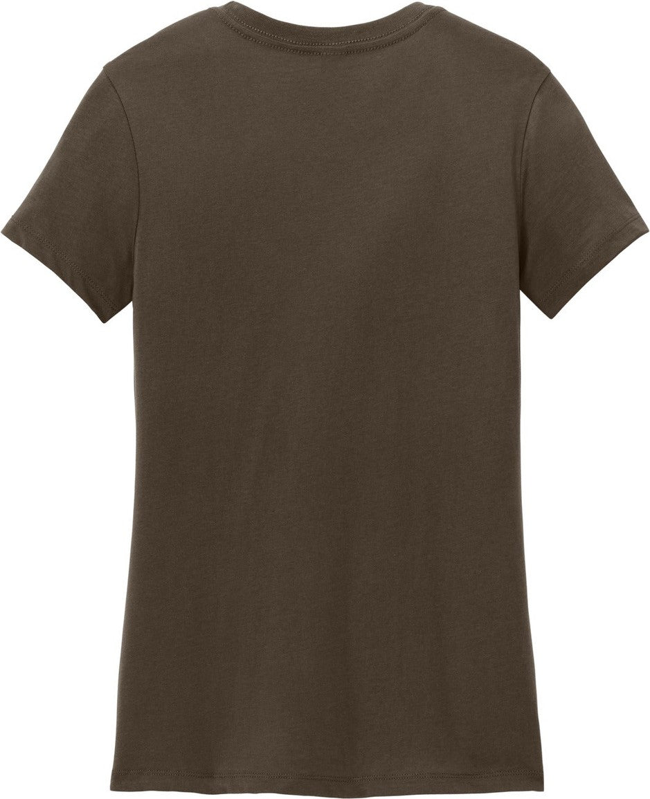 Rear View of Espresso District Women's Perfect Weight Tee. DM104L