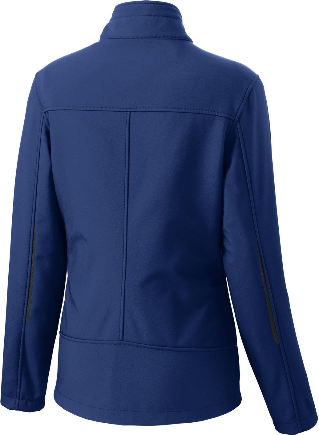 Rear View of Estate Blue Port Authority Women's Welded Soft Shell Jacket. L324