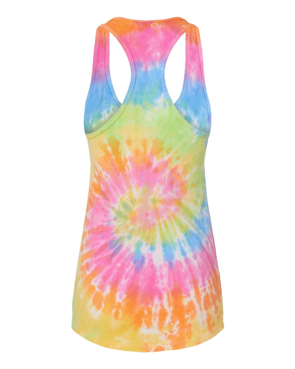 Rear View of Eternity Women&#39;s Tie-Dyed Racerback Tank Top - 3400