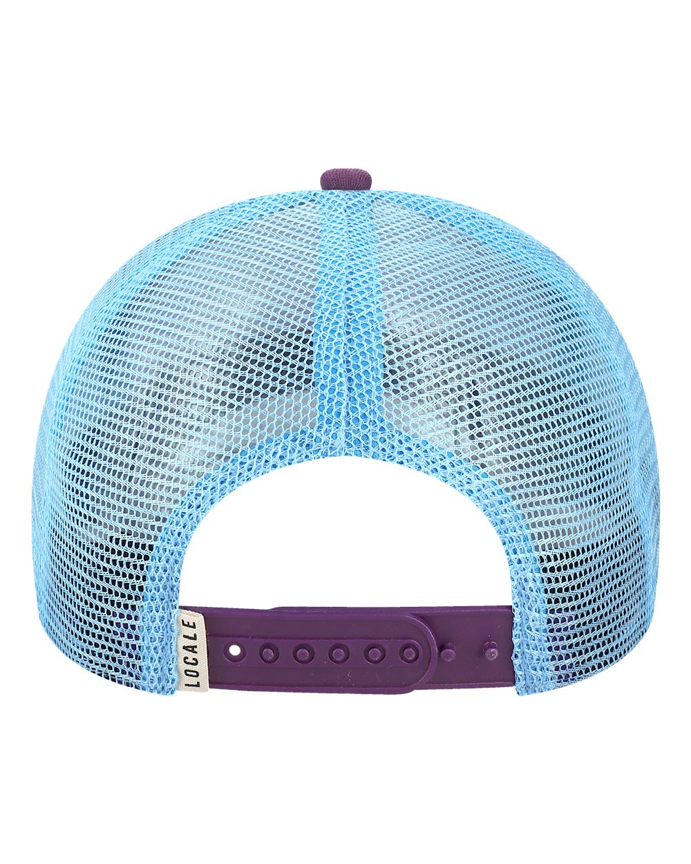 Rear View of Explorer White/ Plum Trucker Cap - 5PTKR