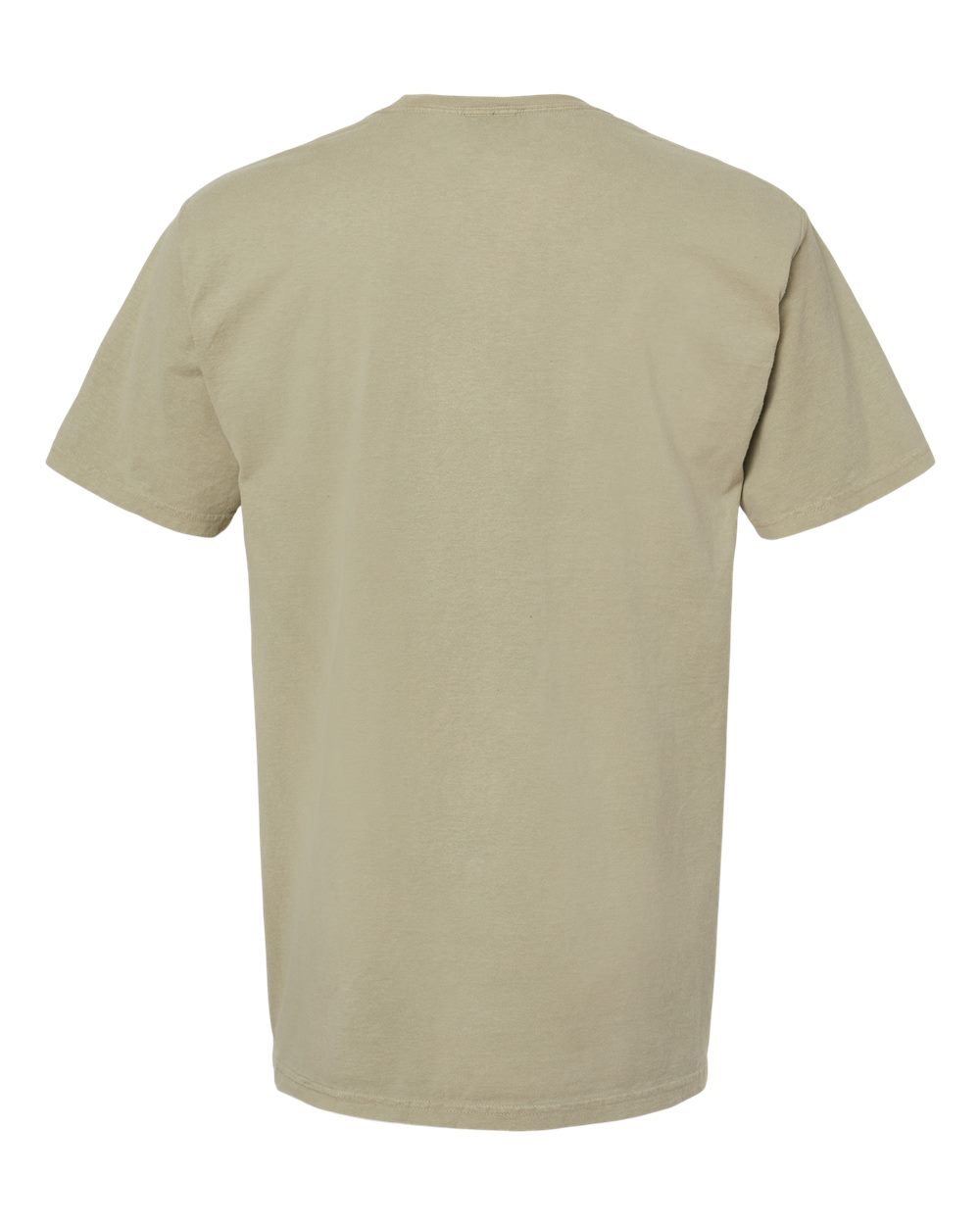 Rear View of Faded Fatigue Garment-Dyed T-Shirt - GDH100