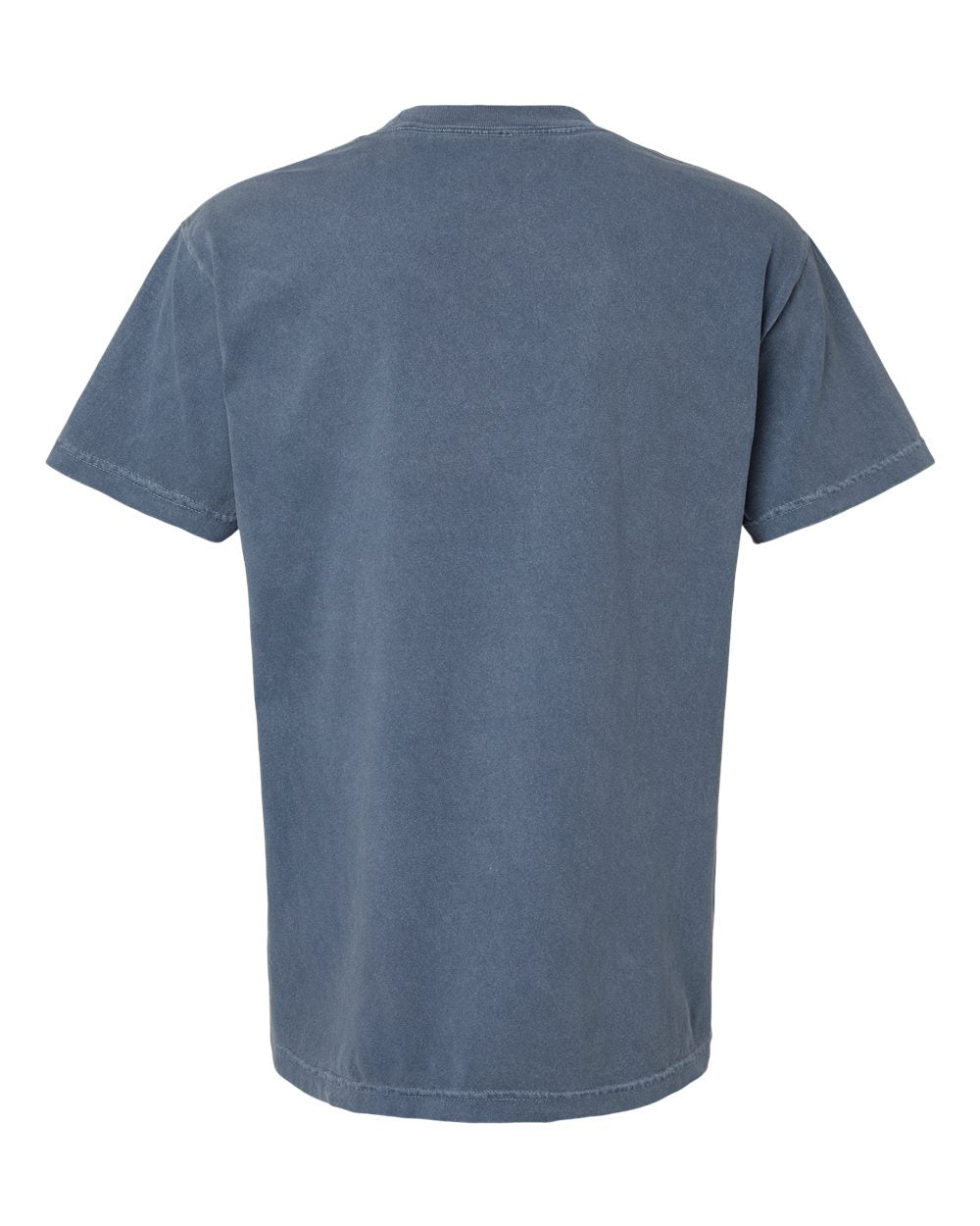 Front View of Faded Navy Garment-Dyed Heavyweight Cotton Tee - 1301GD