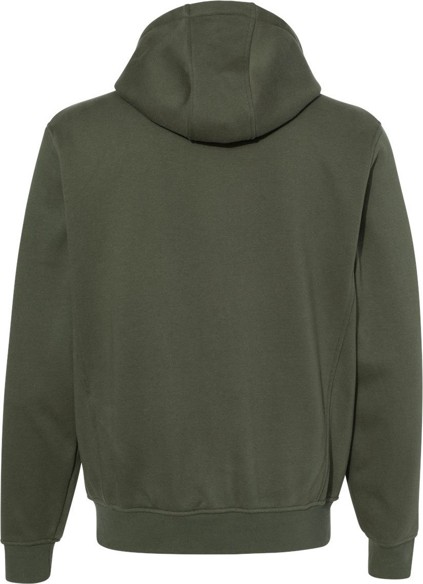 Rear View of Fatigue Bateman Bonded Power Fleece 2.0 Full-Zip Jacket - 7040