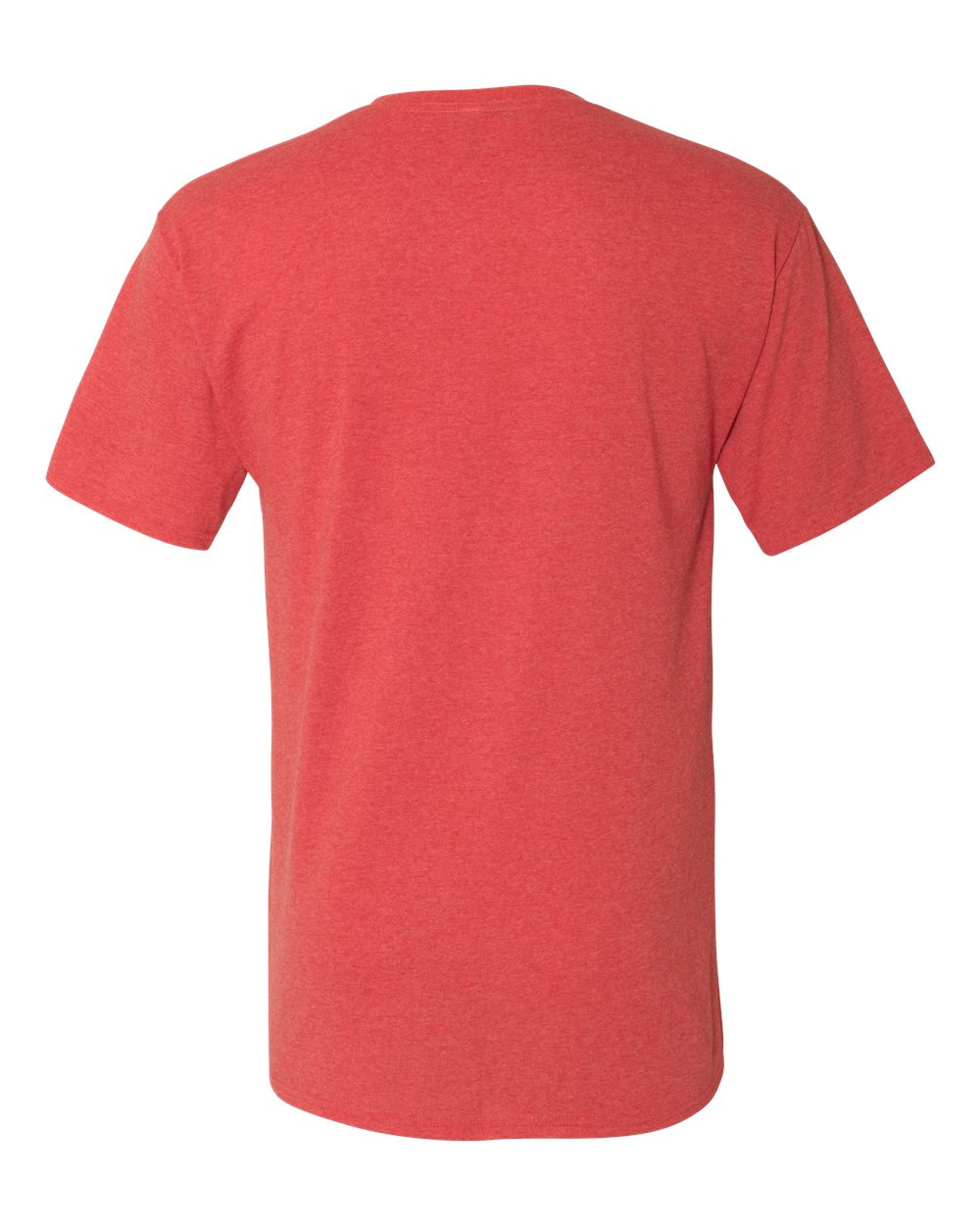 Front View of Fiery Red Heather Triblend T-Shirt - 601MR