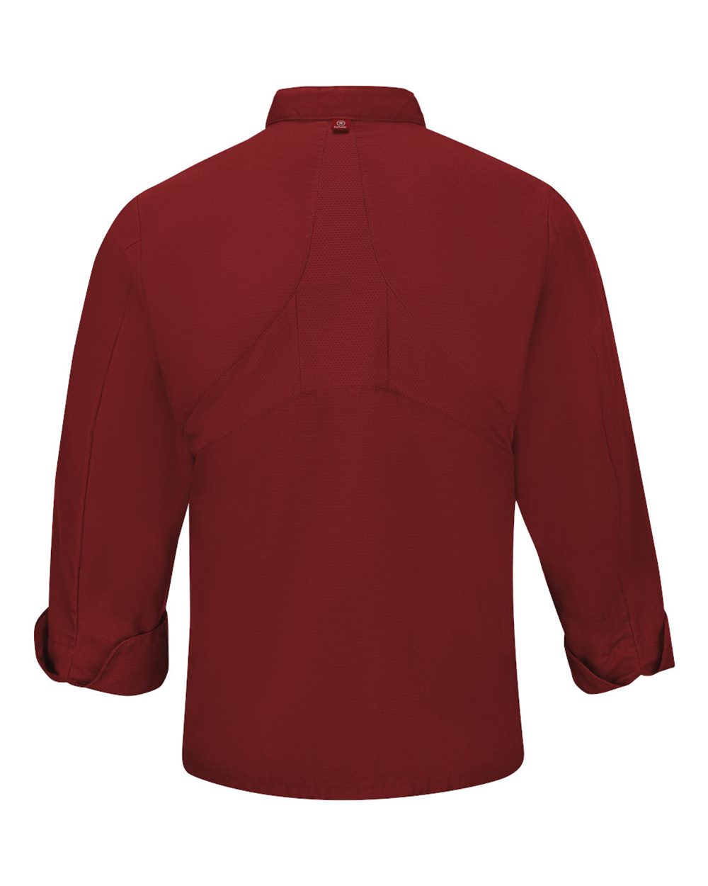 Front View of Fireball Red Mimix™ Chef Coat with OilBlok - 042X
