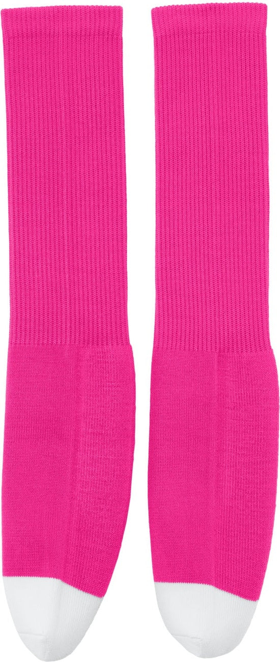 Rear View of FlashPink Sport-Tek All Sport OTC Socks STA05
