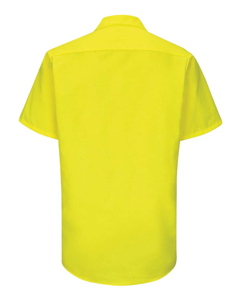 Front View of Fluorescent Yellow Enhanced & Hi-Visibility Work Shirt - SY24