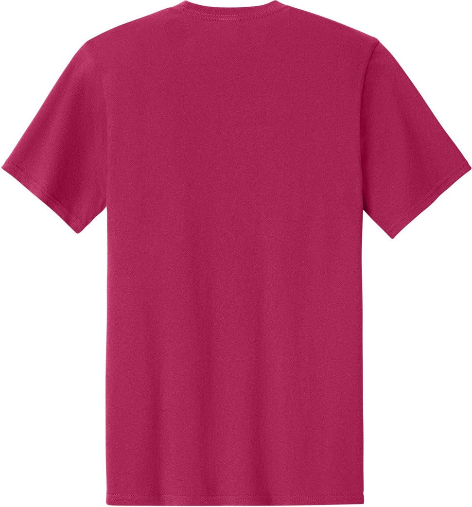 Rear View of FlushPink Port & Co Easy Cotton Tee PC43