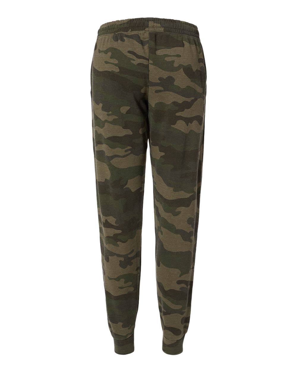 Rear View of Forest Camo Heather Women's California Wave Wash Sweatpants - PRM20PNT