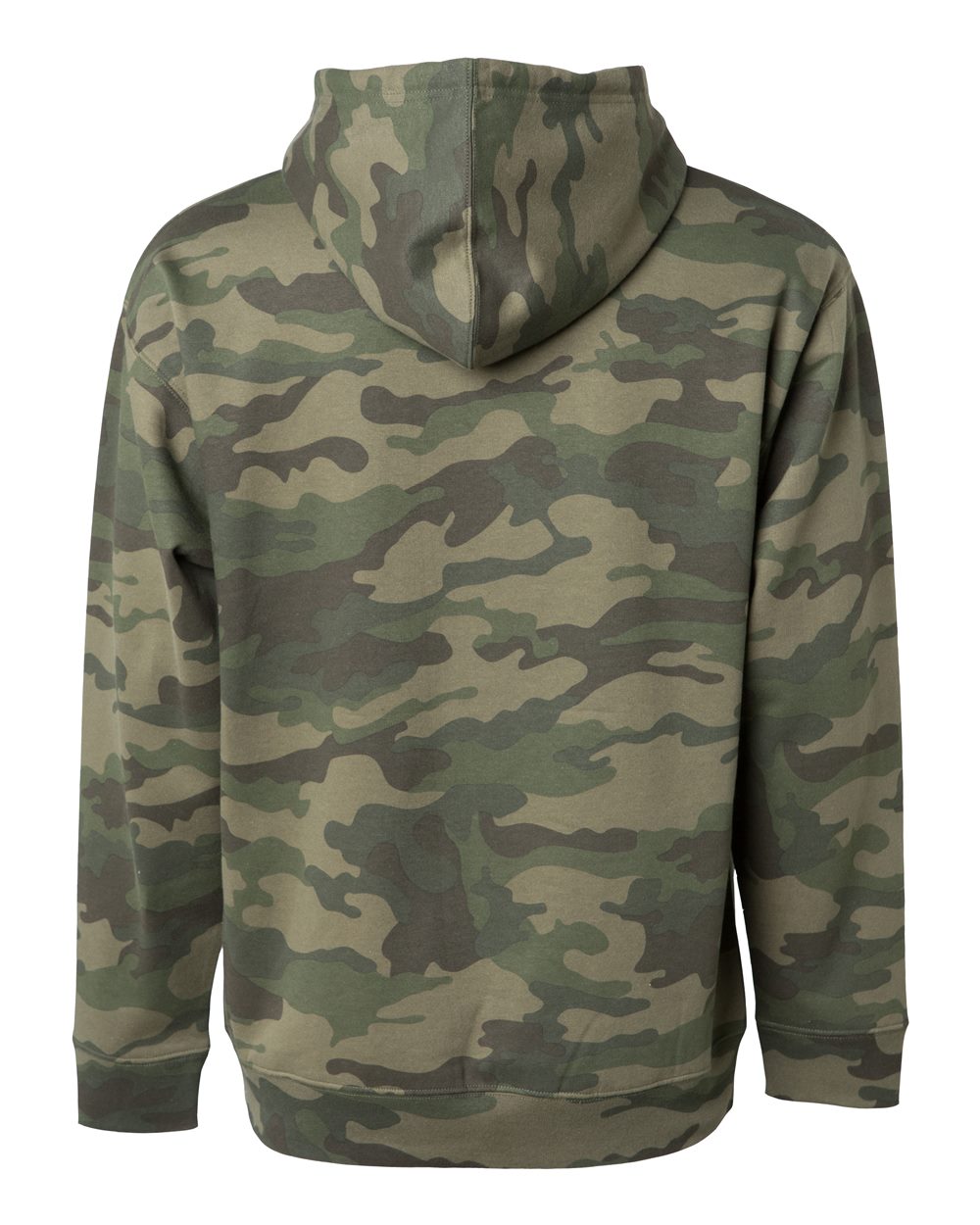 Front View of Forest Camo Midweight Hooded Sweatshirt - SS4500