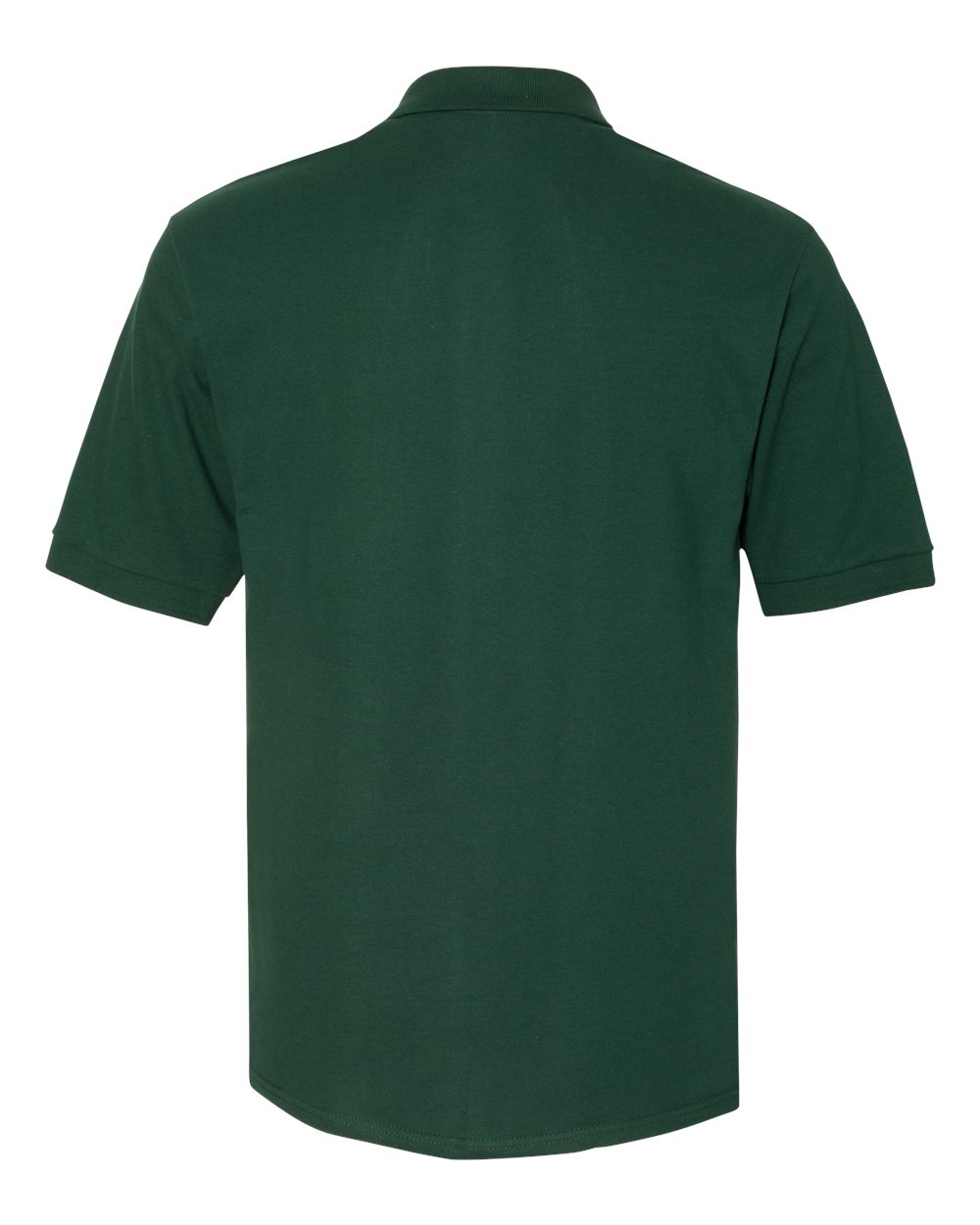 Rear View of Forest Green 100% Ring-Spun Cotton Piqué Polo - 443M