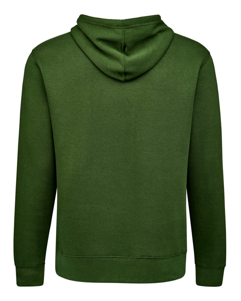 Front View of Forest Green BTB Fleece Hooded Sweatshirt - 8720